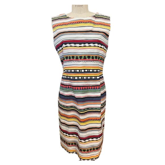 Kate Spade SATURDAY Bright Striped Shift Dress Size 14 - Picture 1 of 6
